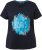 Ulla Popken BISOUS Short Sleeve Graphic Tee Navy Blue - Bedrukte T-shirts voor dames - 