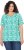 Ulla Popken Coral Reef Printed Short Sleeve V-Neck Tee Emerald - Bedrukte T-shirts voor dames - 