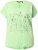 Ulla Popken Metallic Animal Cap Sleeve Graphic Tee Green - Bedrukte T-shirts voor dames - 