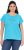 Ulla Popken Metallic Animal Cap Sleeve Graphic Tee Deep Aqua - Bedrukte T-shirts voor dames - 