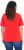 Ulla Popken TRUE Lettering Short Sleeve Tee Neon Red - Bedrukte T-shirts voor dames - 