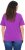 Ulla Popken TRUE Lettering Short Sleeve Tee Purple - Bedrukte T-shirts voor dames - 