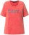 Ulla Popken Easy Short Sleeve Acid Wash Graphic Tee Light Red - Bedrukte T-shirts voor dames - 