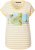 Ulla Popken Striped Short Sleeve Citrus Graphic Tee Sun Yellow - Bedrukte T-shirts voor dames - 