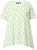 Ulla Popken Palm Tree Print Pointed Hem Tee Lett Lime - Bedrukte T-shirts voor dames - 
