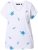 Ulla Popken Cross Stitch Short Sleeve Tee Snow White - Bedrukte T-shirts voor dames - 