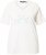 Ulla Popken Embroidered Sunrise Lettering Tee Off-White - Bedrukte T-shirts voor dames - 