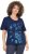 Ulla Popken Marine Print Short Sleeve Tee Ink Blue - Bedrukte T-shirts voor dames - 