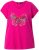 Ulla Popken Free Spirit Butterfly Cap Sleeve Graphic Tee Magenta Pink - Bedrukte T-shirts voor dames - 