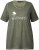 Ulla Popken Sunset Lettering Short Sleeve Graphic Tee Olive - Bedrukte T-shirts voor dames - 