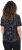 Ulla Popken Abstract Animal Print Short Sleeve Tee Black - Bedrukte T-shirts voor dames - 