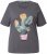 Ulla Popken Cactus Short Sleeve Graphic Tee Graphite Grey - Bedrukte T-shirts voor dames - 