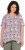 Ulla Popken Half-sleeve A-line V-neck Pointed Hem Animal Pattern T-shirt Snow White - Bedrukte T-shirts voor dames - 