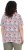 Ulla Popken Half-sleeve A-line V-neck Pointed Hem Animal Pattern T-shirt Snow White - Bedrukte T-shirts voor dames - 