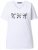 Ulla Popken Bow Short Sleeve Graphic Tee Snow White - Bedrukte T-shirts voor dames - 