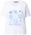 Ulla Popken Drinks And Sunset Graphic Tee Snow White - Bedrukte T-shirts voor dames - 