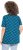 Ulla Popken Tile Print Short Sleeve Pleated Tee Teal - Bedrukte T-shirts voor dames - 