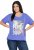 Ulla Popken Lady Of The Moon Short Sleeve Graphic Tee Lavender - Bedrukte T-shirts voor dames - 