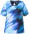 Ulla Popken Cutout Abstract Print Short Sleeve Tee Light Sapphire - Bedrukte T-shirts voor dames - 