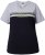 Ulla Popken Nostalgic Escape Performance T-Shirt Black - Bedrukte T-shirts voor dames - 