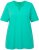 Ulla Popken Essential Notch Neck Stretch Tee Turquoise Green - Ulla Popken - 