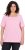 Ulla Popken Essential Square Neck Stretch Tee Pink - T-shirts - 