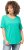 Ulla Popken Double Layer Rounded V-Neck Slim Fit Tee Turquioise Green - T-shirts - 