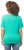 Ulla Popken Double Layer Rounded V-Neck Slim Fit Tee Turquioise Green - T-shirts - 