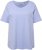 Ulla Popken Double Layer Rounded V-Neck Slim Fit Tee Pale Blue - T-shirts - 