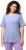 Ulla Popken Double Layer Rounded V-Neck Slim Fit Tee Pale Blue - T-shirts - 