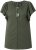 Ulla Popken Wing Sleeve V-Neck Tee Olive Grey - Ulla Popken - 