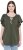 Ulla Popken Wing Sleeve V-Neck Tee Olive Grey - Ulla Popken - 