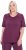 Ulla Popken Quick-Drying Short Sleeve T-Shirt Dark Cherry - T-shirts - 