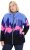 Ulla Popken Alpine Landscape Fleece Jacket Cloud Blue - Sweaters & hoodies - 