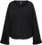 Ulla Popken Rolled Edge Long Sleeve Sweatshirt Black - Sweaters & hoodies - 