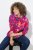 Ulla Popken Ribbon Print Turtleneck Sweatshirt Cherry Red - Sweaters & hoodies - Warme Sweatshirts, Hoodies & Truien
