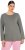 Ulla Popken Basic Round Neck Long Sleeve Slim Fit Cotton Tee Grey - T-shirts - 