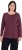Ulla Popken Basic Round Neck Long Sleeve Slim Fit Cotton Tee Dark Berry - T-shirts - 