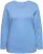 Ulla Popken Basic Round Neck Long Sleeve Slim Fit Cotton Tee Light Cornflower - T-shirts - 