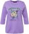 Ulla Popken Horticultural Graphic Floral Tee Pale Lilac - Bedrukte T-shirts voor dames - 