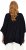 Ulla Popken Sparkling Draped Collared Tee Navy Blue - Bedrukte T-shirts voor dames - 