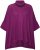 Ulla Popken Sparkling Draped Collared Tee Mulberry - Bedrukte T-shirts voor dames - 