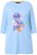 Ulla Popken Floral Motif 3/4 Sleeve Tunic Tee Light Blue - Bedrukte T-shirts voor dames - 