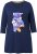 Ulla Popken Floral Motif 3/4 Sleeve Tunic Tee Ink Blue - Bedrukte T-shirts voor dames - 