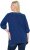 Ulla Popken Embroidered Detail 3/4 Sleeve Tee Dark Blue - Bedrukte T-shirts voor dames - 
