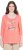 Ulla Popken Make It Amazing 3/4 Sleeve Graphic Tee Coral - Bedrukte T-shirts voor dames - 