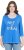 Ulla Popken Make It Amazing 3/4 Sleeve Graphic Tee Pacific Blue - Bedrukte T-shirts voor dames - 