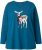 Ulla Popken Fawn Long Sleeve Graphic Tee Teal - Bedrukte T-shirts voor dames - 