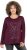 Ulla Popken Holiday Long Sleeve Graphic Tee Plum - Bedrukte T-shirts voor dames - 