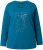 Ulla Popken Holiday Long Sleeve Graphic Tee Teal - Bedrukte T-shirts voor dames - 